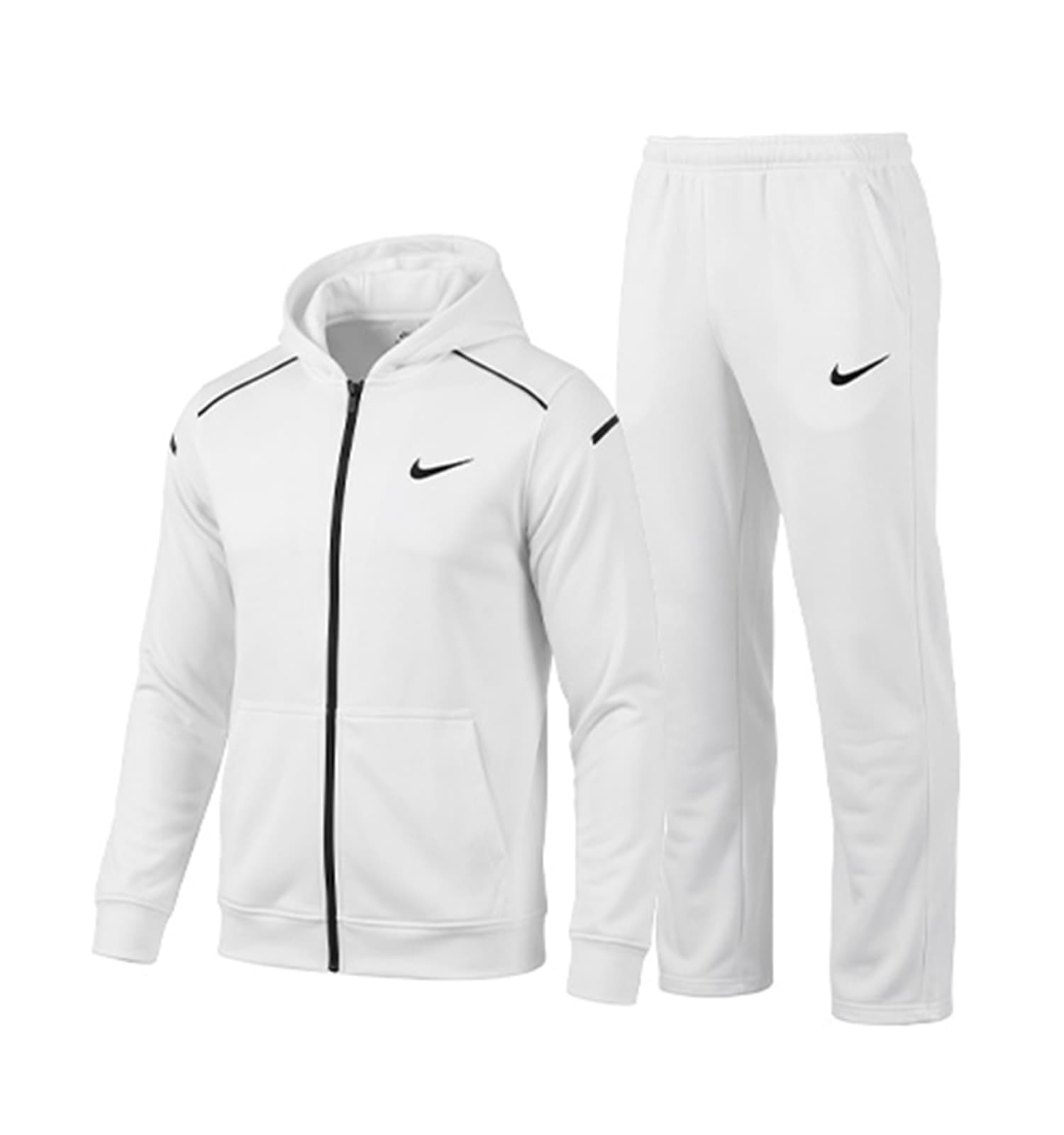 ست سویشرت و شلوار مردانه نرمال طرح دار اسپان سفید Nike کد 51240 — تصویر ۴