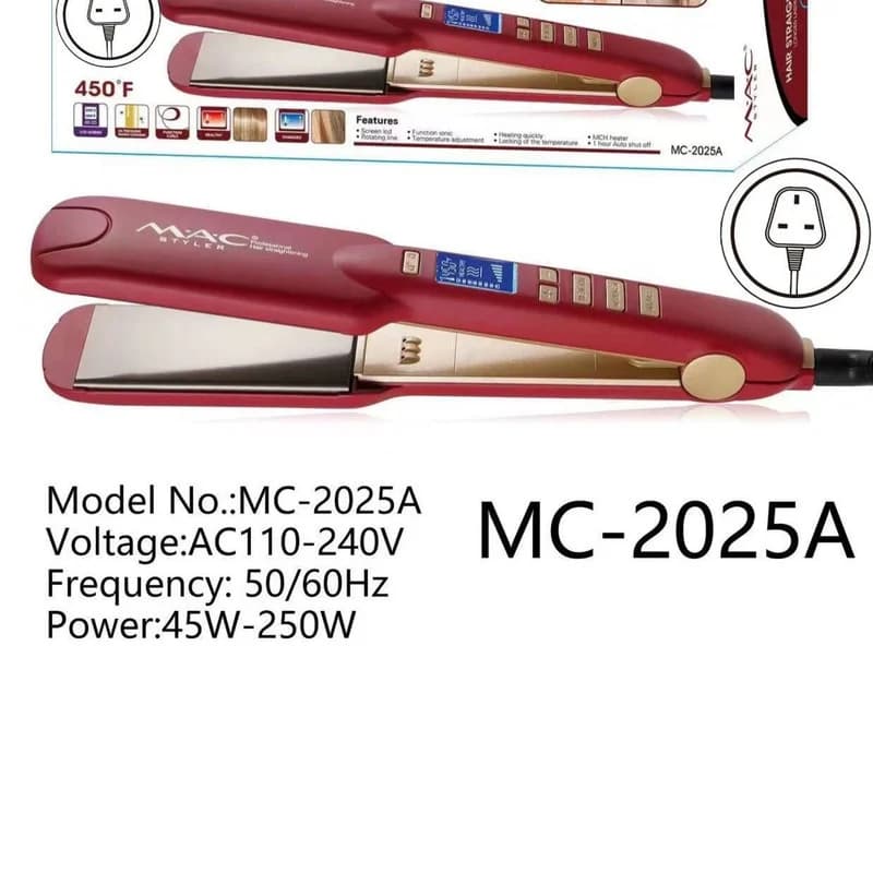اتو و حالت دهنده ی مو مک استایلر مدل mc-2025A — تصویر ۳