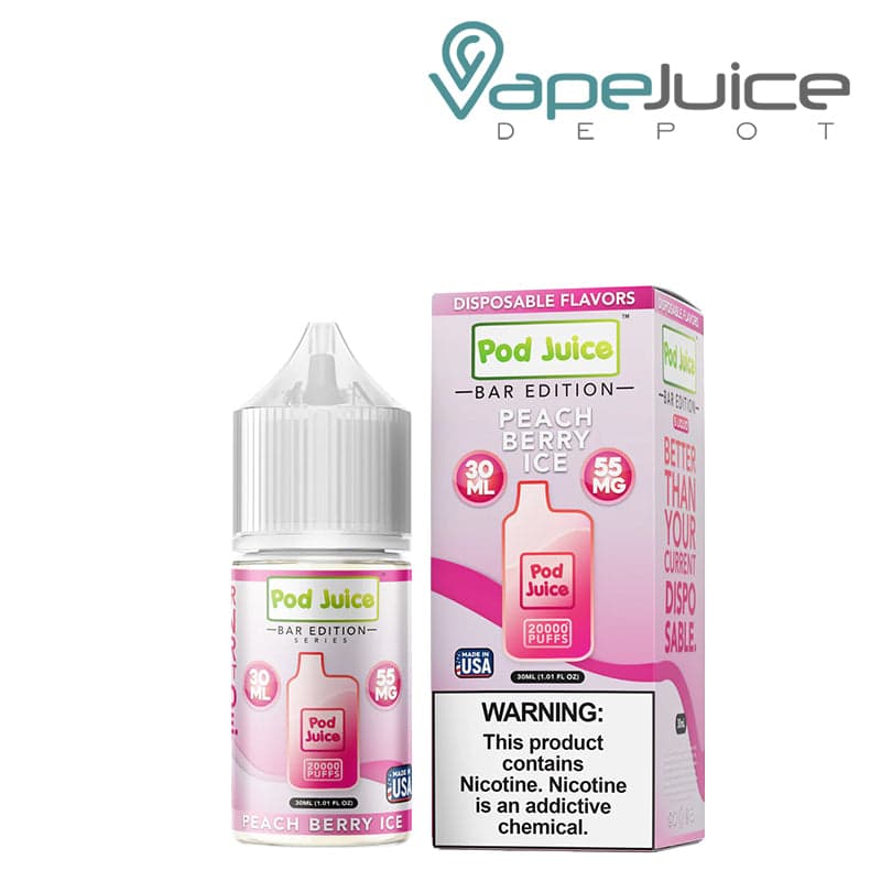 سالت Peach Berry Ice Pod Juice Bar Edition Salt 30ml اورجینال
