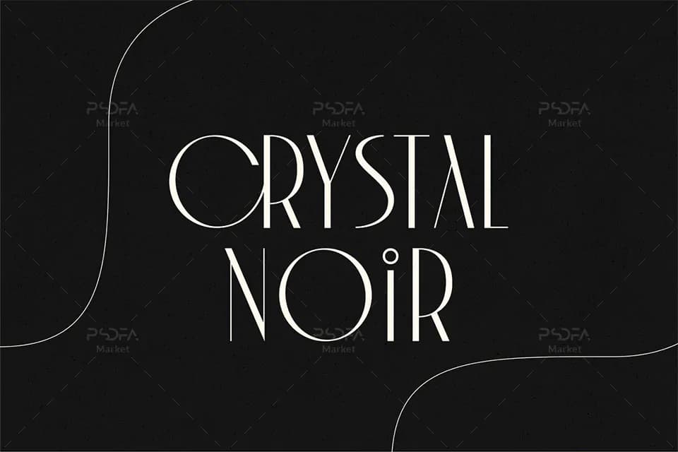 فونت انگلیسی سنس سریف Crystal Noir مناسب برای طراحی