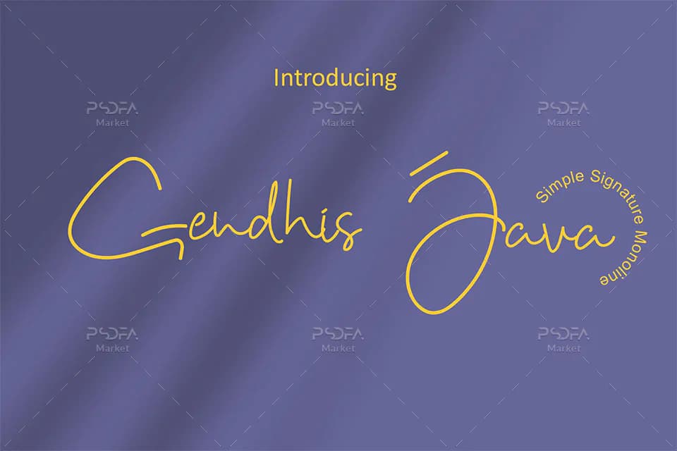 فونت دستنویس انگلیسی Gendhis Java مناسب برای طراحی