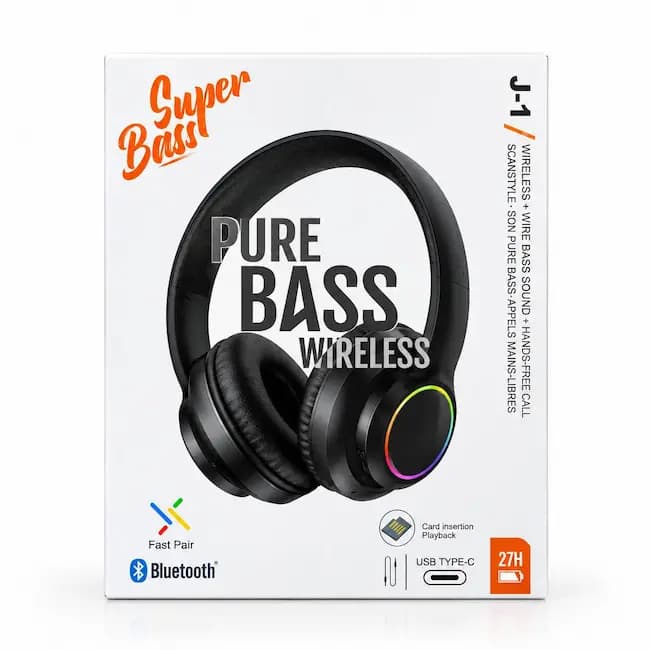 هدفون بلوتوث دار SUPER BASS مدل J-1
