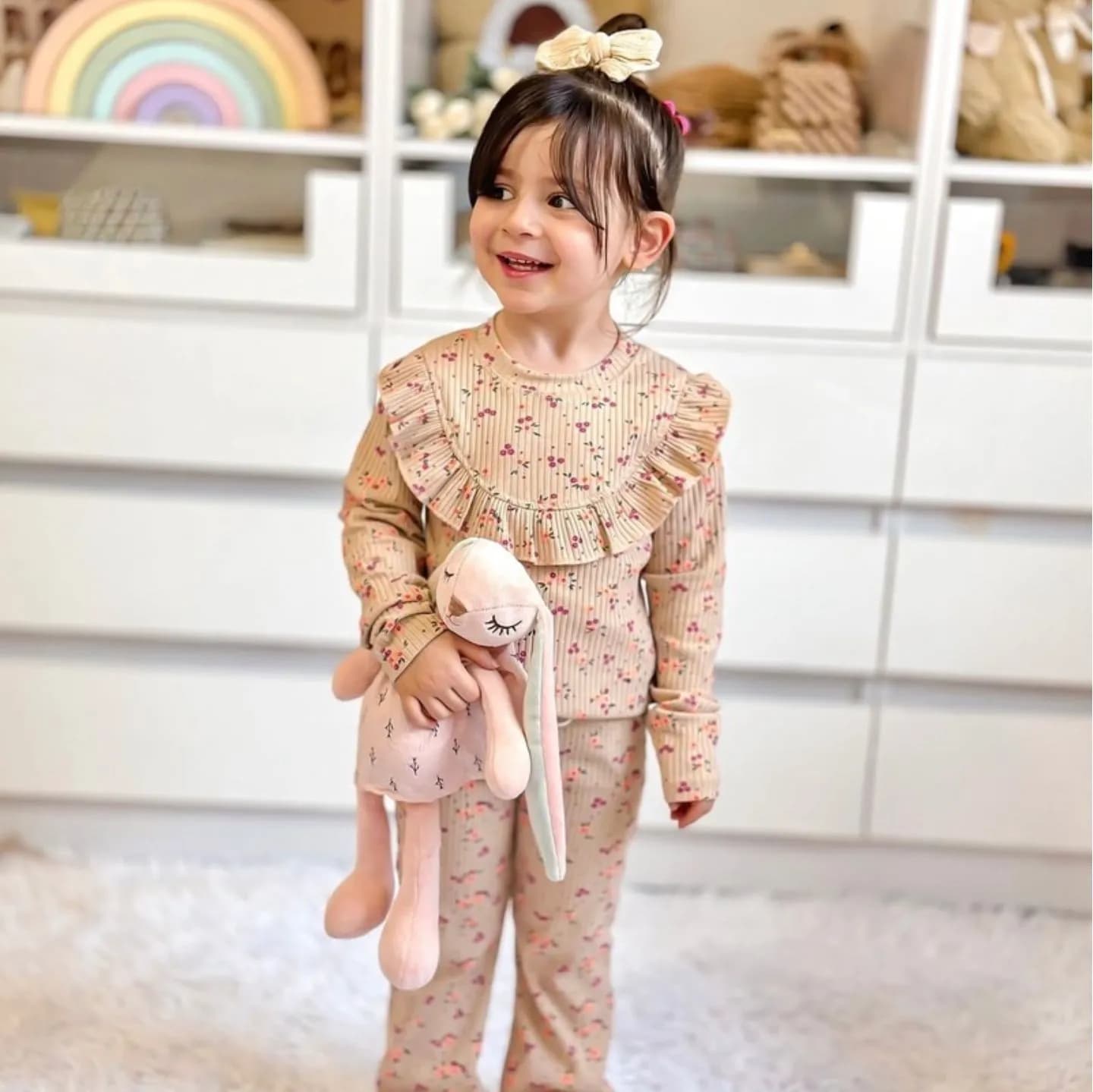 بلوز و شلوار کبریتی گلدار