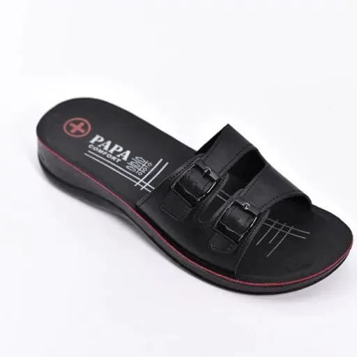 دمپایی طبی مردانه زنانه رویه چرم بیاله زیره سبک ارتوپدیک — تصویر ۴