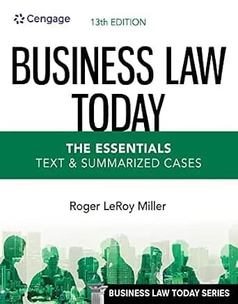 و دانلود نسخه کامل کتاب زبان اصلی Business Law Today, The Essentials: Text and Summarized Cases: Text & Summarized Cases (MindTap Course List) PDF | دانلود کتاب خارجی