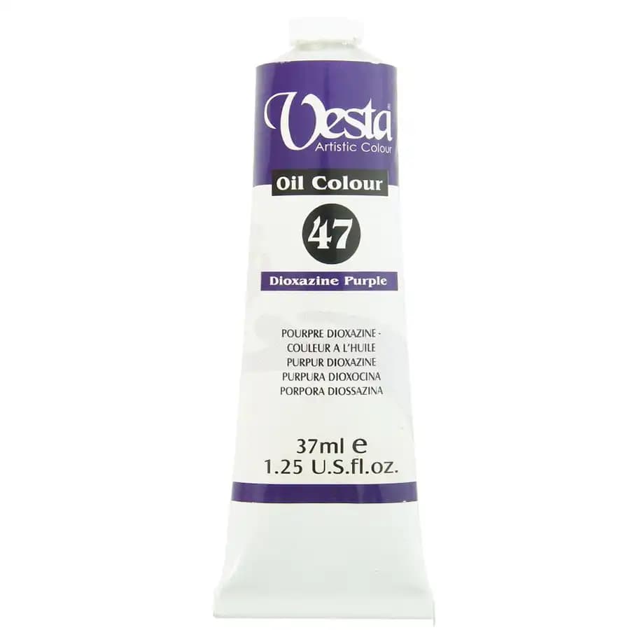 رنگ روغن وستا رنگ Dioxazine Purple کد 47 حجم 37 میلی لیتر