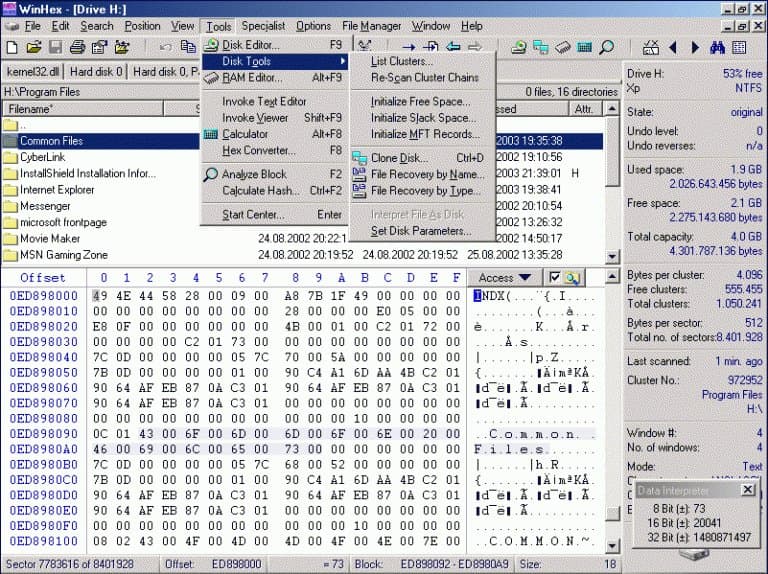 نرم افزار ویندوز WinHex 10.0 SR7