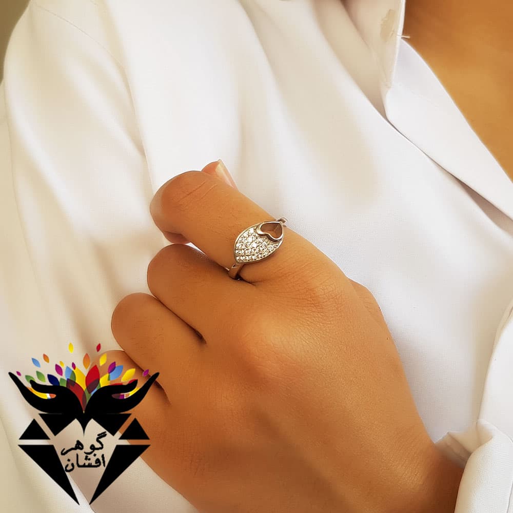 انگشتر نقره تایلندی زنانه مدل قلب R3263