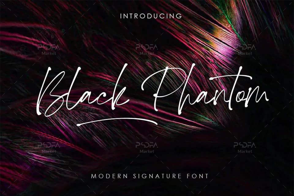 فونت انگلیسی دستنویس و امضایی مدرن Black Phantom