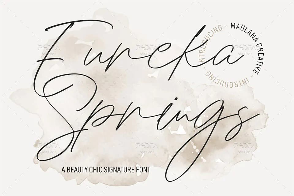 فونت سرهم نویسی انگلیسی Eureka Spring Chic Signature Font
