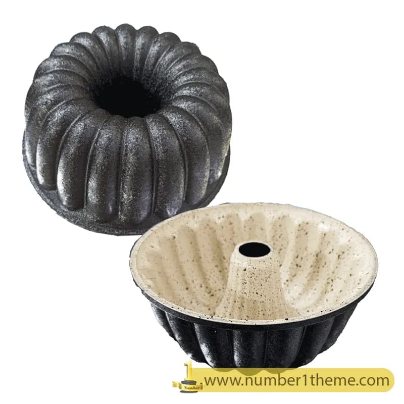 قالب کیک چدن شیفون دار مدل لوتوس (کد 1019)