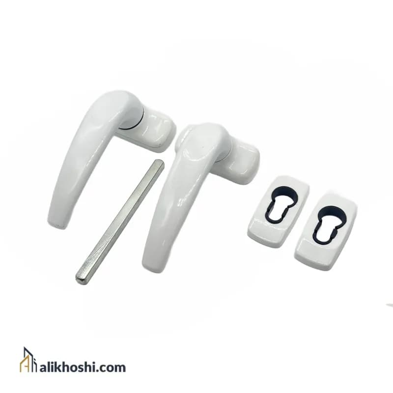 دستگیره تک زبانه سفید آلاکس دو تکه درب آرارات
