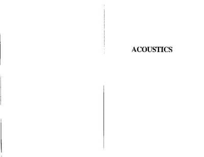 دانلود کتاب Acoustics