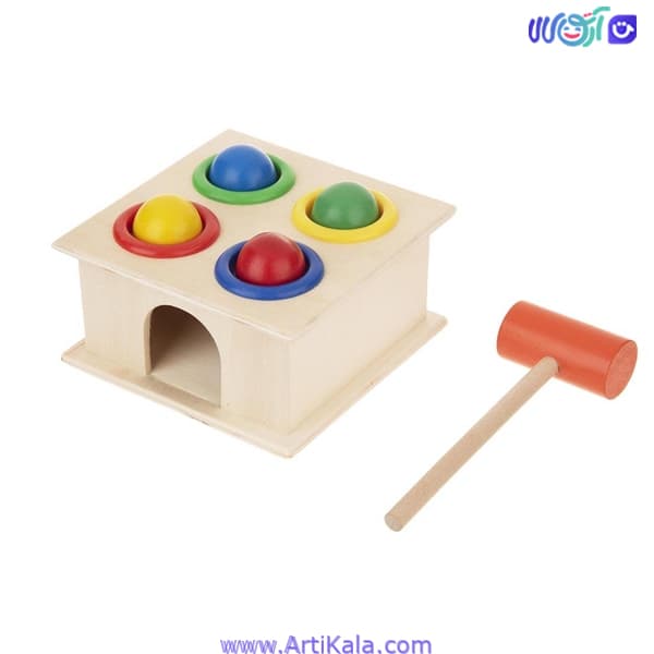 بازی کوبه مربع چوبی hammer case