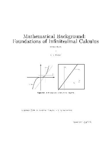 دانلود کتاب Mathematical Background Foundations of Infinitesimal Calculus