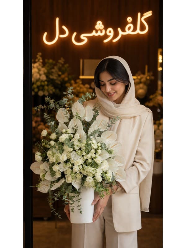 سبد گل روز کارمند لوکس؛ هدیه رسمی برای قدردانی از کارمندان و همکاران