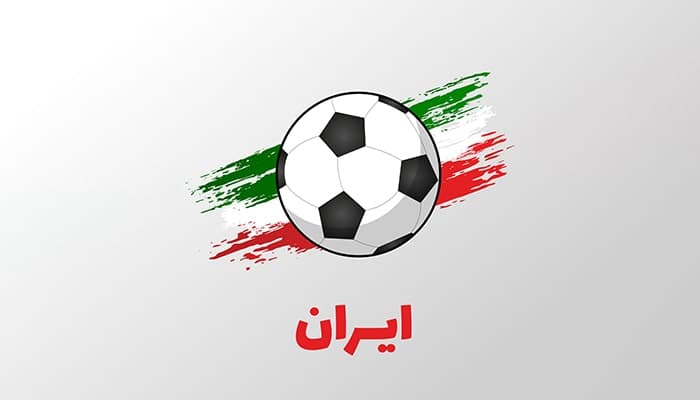 وکتور توپ فوتبال و طرح پرچم ایران