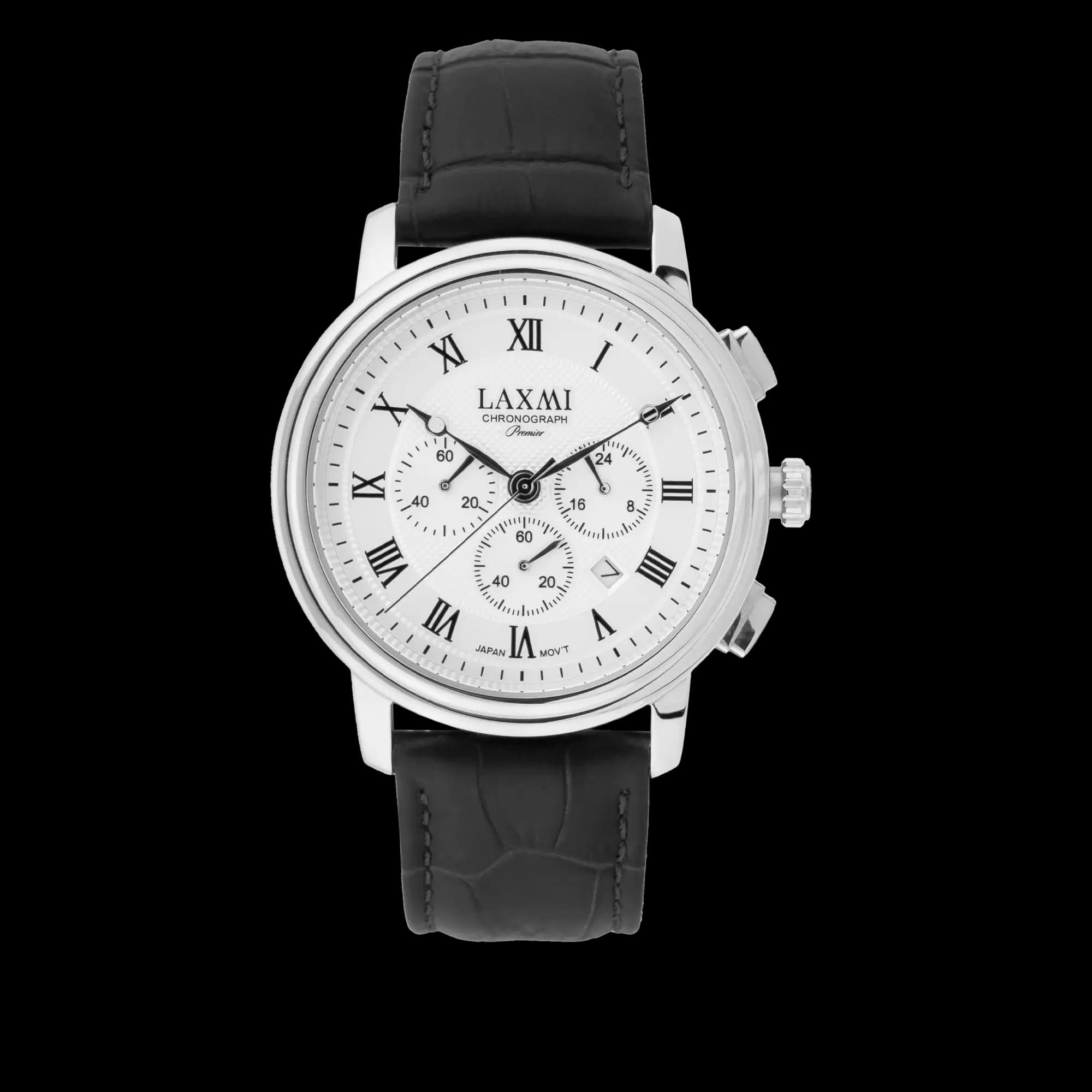 ساعت مچی مردانه لاکسمی بند چرم نقره ای کد Laxmi 8548/1