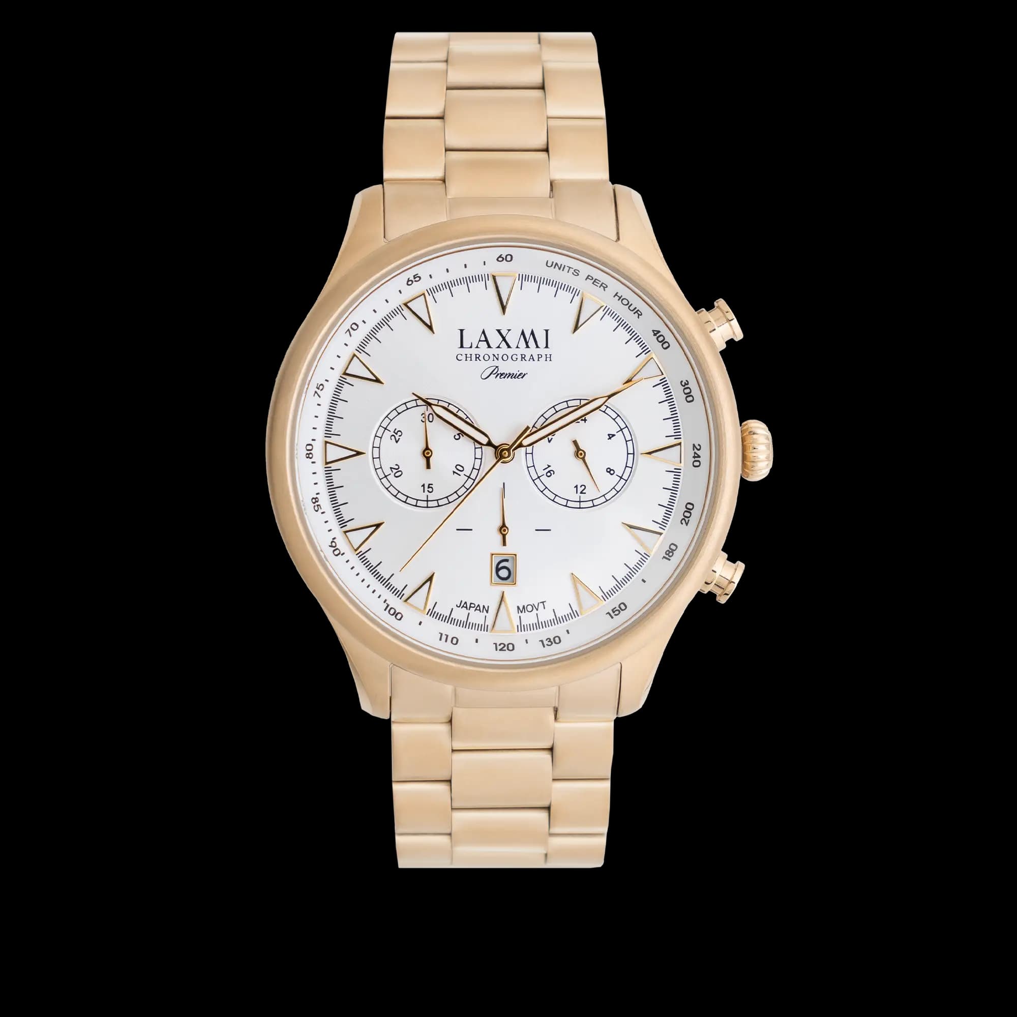 ساعت مچی مردانه لاکسمی بند استیل طلایی کد Laxmi 8195/3