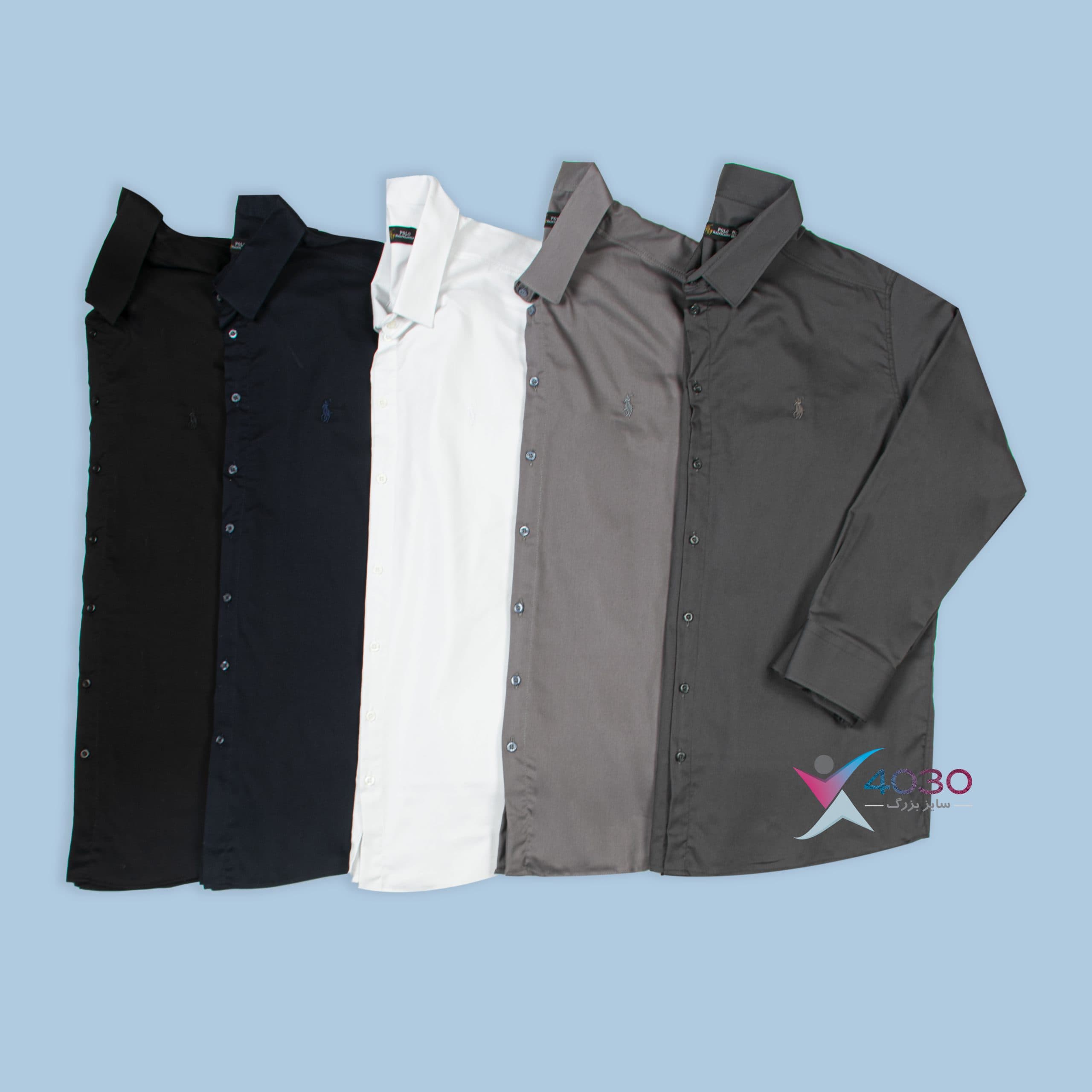 پیراهن بیسیک POLO سایزبزرگ ( 2664 )
