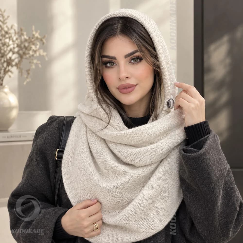 هود شال بافت مدل Winter Muse