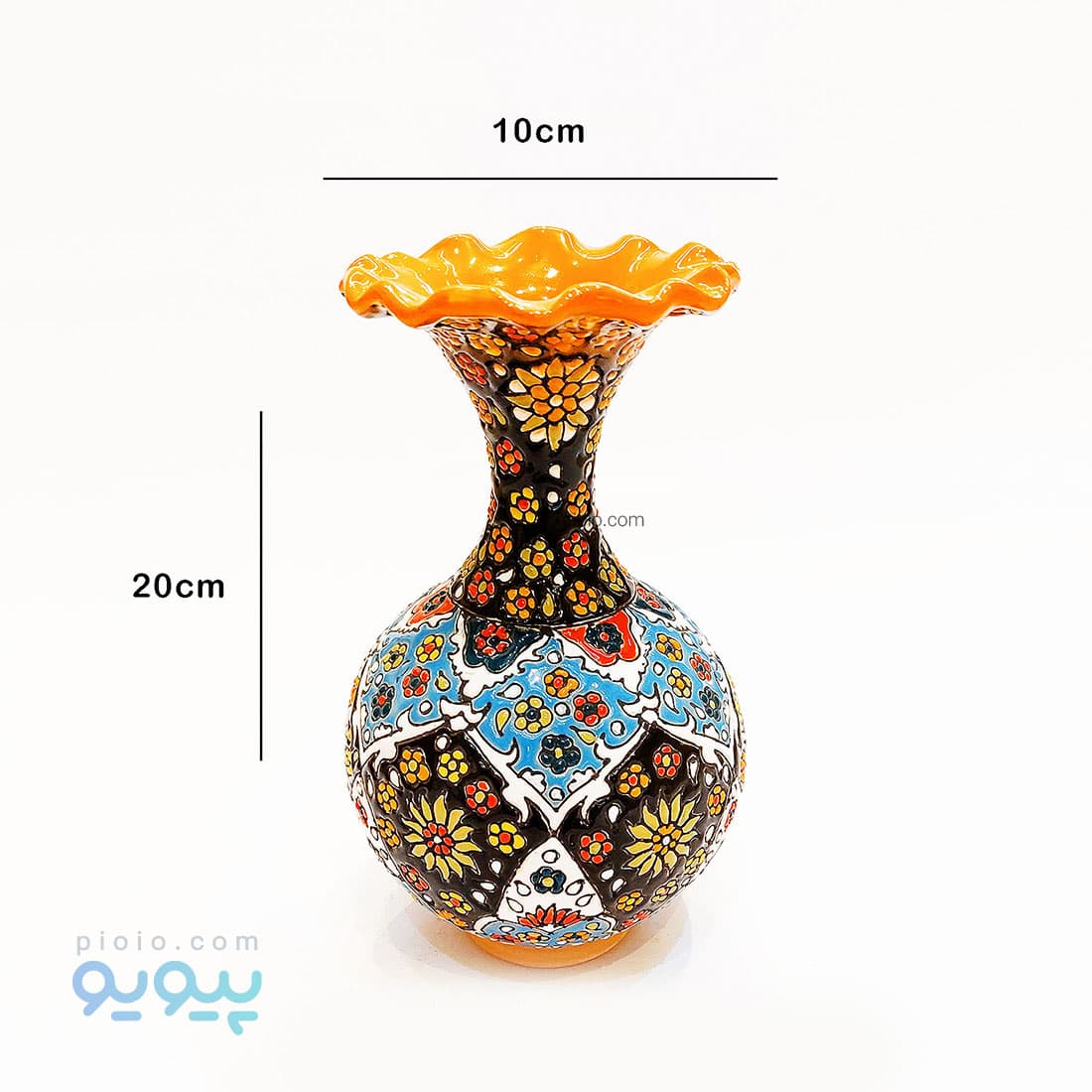 گلدان میناکاری شده گل اندام کد 2951