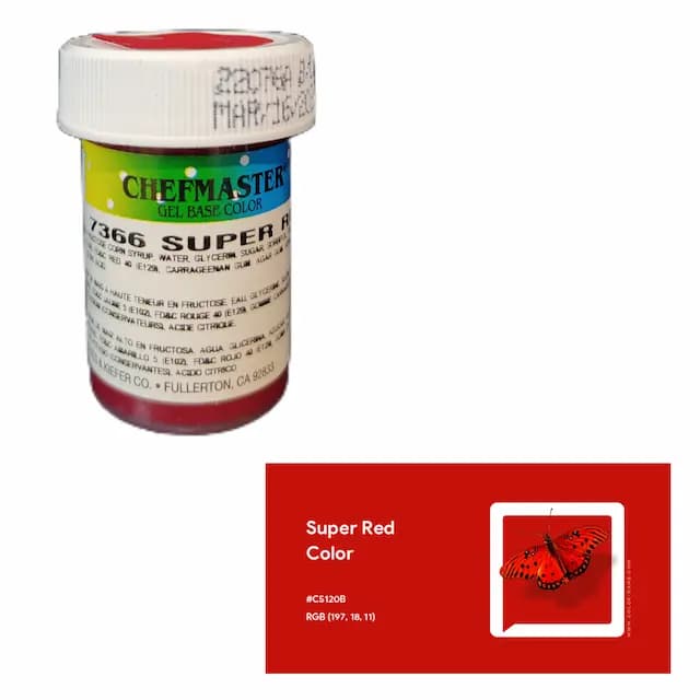 رنگ super red شف مستر