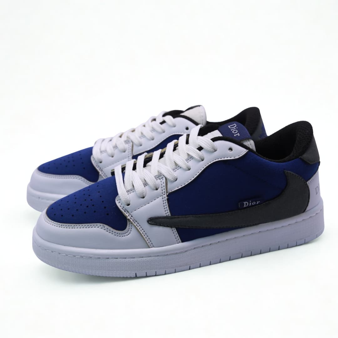 کتونی مردانه نایک ایر جردن 1 لو تراویس اسکات دیور سفید سرمه ای | Travis Scott x Air Jordan 1 Low Dior White Navy — تصویر ۲