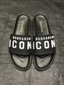 کد 300 صندل دسگوارد DSQUARED سری ICON مشکی سفید