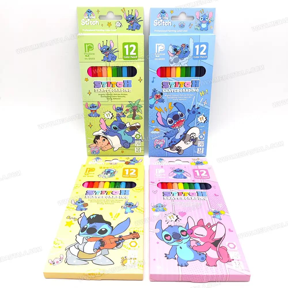 مداد رنگی 12 رنگ پرودون طرح استیچ Prodone Stitch