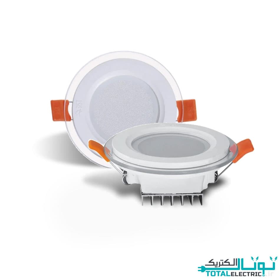 چراغ سقفی توکار گلاریس 7 وات دایره ای پارس شعاع