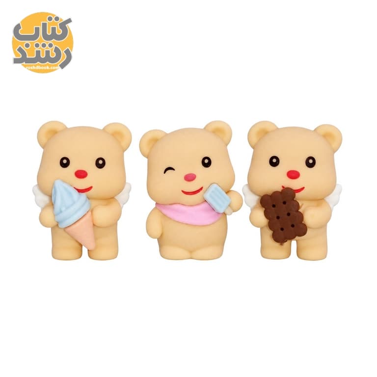 پاک کن فانتزی طرح خرس فرشته شکمو بسته 3 عددی