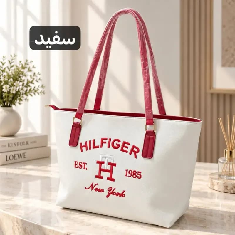 ساک دستی چرم مصنوعی اسپرت و روزمره مدل زیپدار با آستر ساتن — تصویر ۵