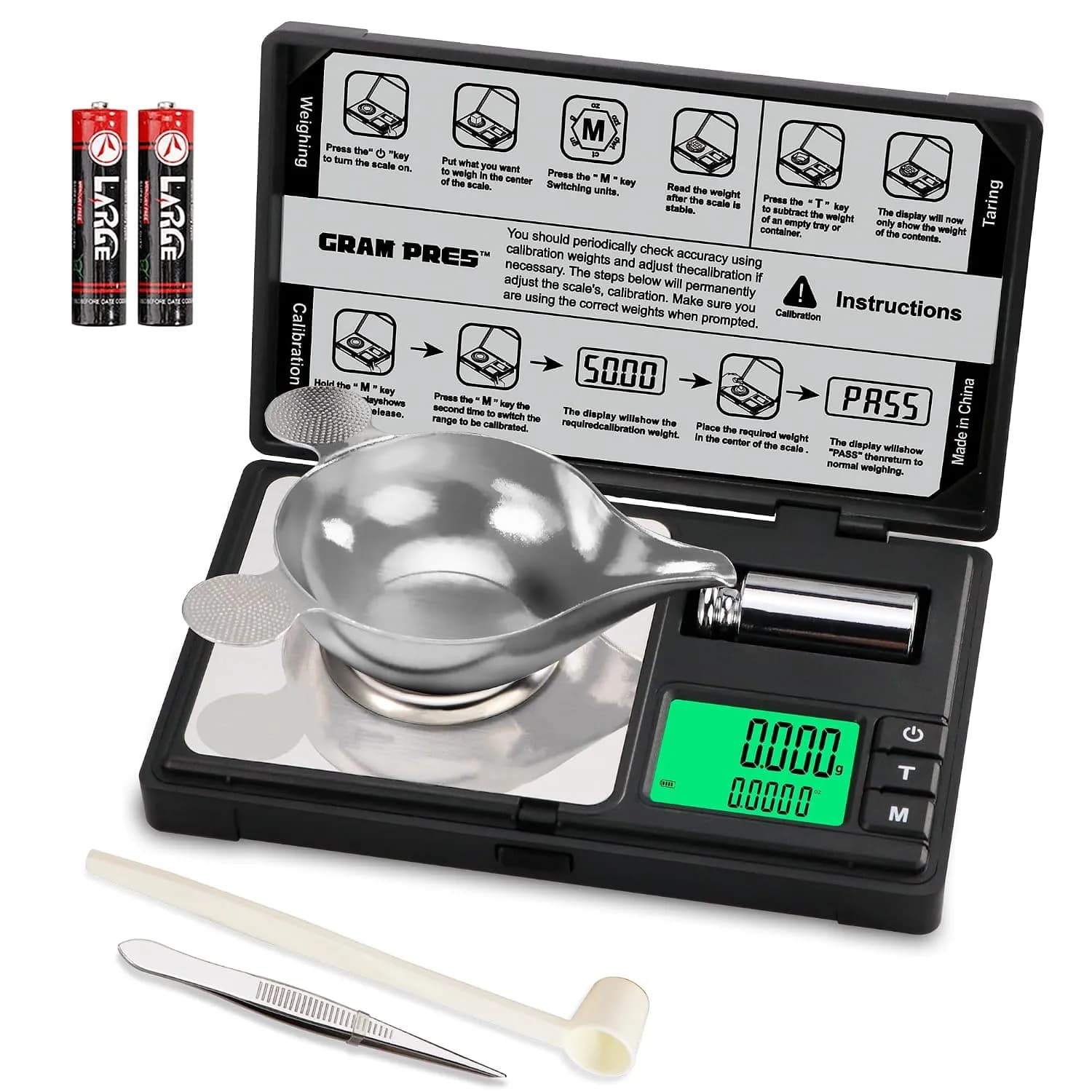 ترازوی دیجیتال جیبی فوق دقیق GRAM PRES با دقت ۰٫۰۰۱ گرم، برند GRAM PRES مدل GP50