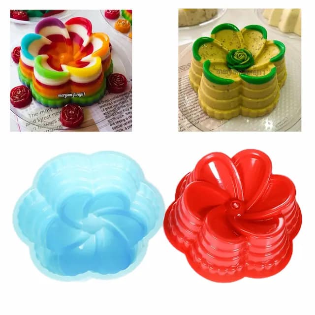 قالب پلاستیکی ژله طرح گل 6پر