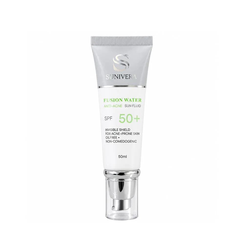 کرم ضدآفتاب فیوژن واتر ضدجوش و بی رنگ SPF50 سانیورا ۵۰ میلی لیتر
