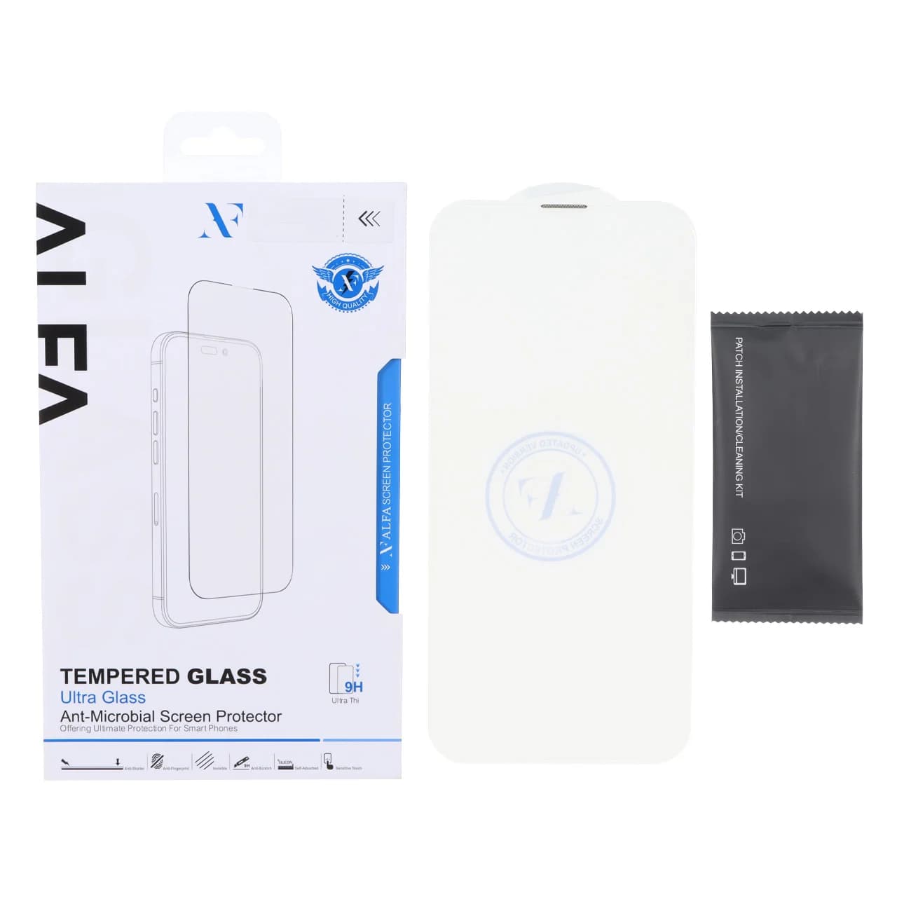محافظ صفحه نمایش شیشه ای اورجینال ALFA بدون حاشیه Apple iPhone 13 Pro Max / iPhone 14 Plus (پک دار) — تصویر ۳