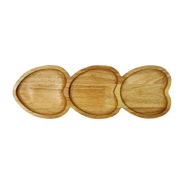 اردو خوری چوبی 3 خانه طرح قلب