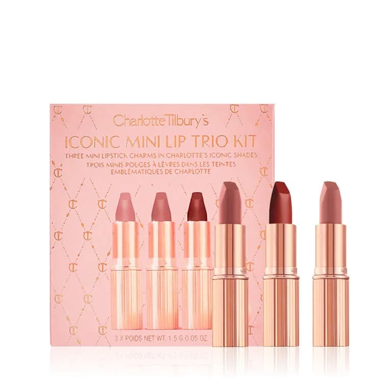 پک رژ لب مینی سه عددی شارلوت تیلبری Charlotte Tilbury’s Iconic Mini Lip Trio Kit