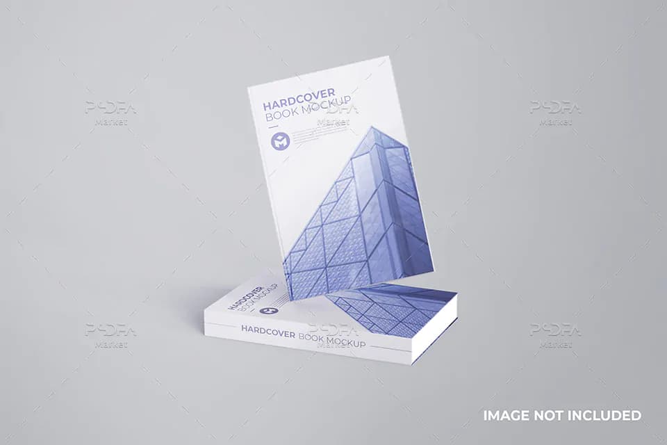 موکاپ جلد کتاب در حالات و نماهای مختلف – Realistic Hardcover Book Mockup