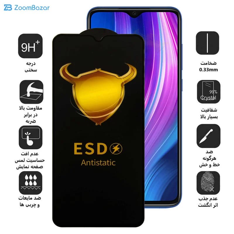 گلس اپیکوی مدل ESD مناسب برای گوشی موبایل شیائومی Redmi Note 8 Pro / Redmi Note 9 4G (china) — تصویر ۴