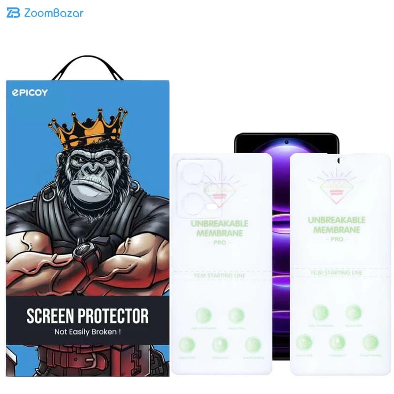 گلس اپیکوی مدل Hydrogel مناسب برای گوشی موبایل شیائومی Redmi Note 12 Pro 5G به همراه محافظ پشت گوشی — تصویر ۷