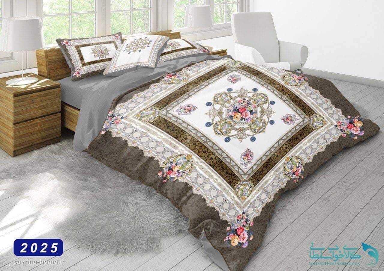 سرویس لحاف سه بعدی سری اسلیمی کد 2025 دونفره 6 تکه