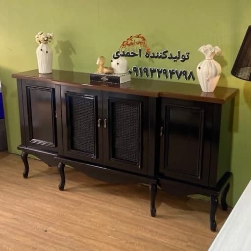 میزکنسول حصیری مشکی کامنا مدل 13153565
