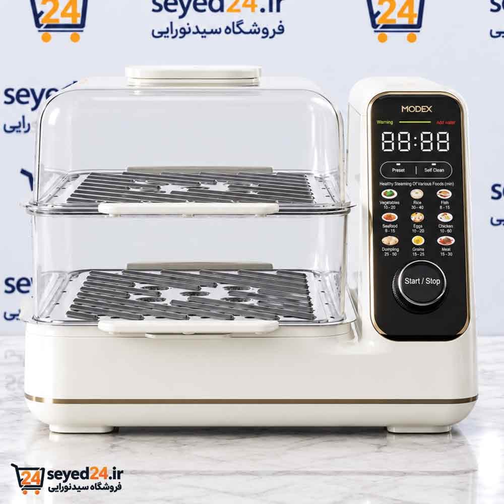 بخارپز برقی 2طبقه مودکس مدل FS350 ظرفیت ۱۰.۴ لیتر