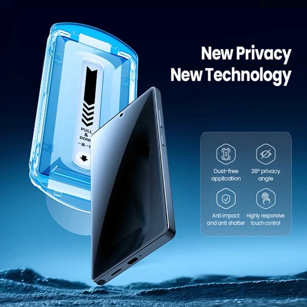 گلس حریم شخصی با ابزار مخصوص نصب Samsung Galaxy S25 Ultra مارک نیلکین مدل Guardian — تصویر ۳