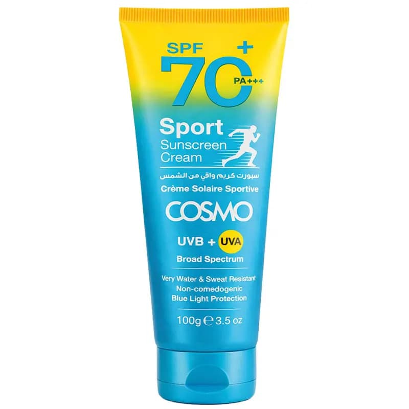 کرم ضد آفتاب ورزشی کازمو – SPF70 حجم ۱۰۰ میل