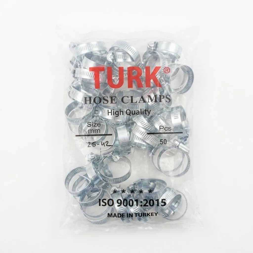 بست فلزی شلنگ رادیات 42-25 TURK