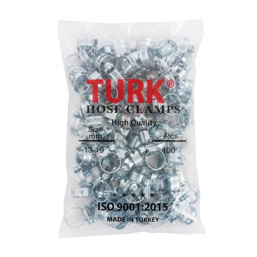 بست فلزی شلنگ بنزین سایز 8 19-13 TURK