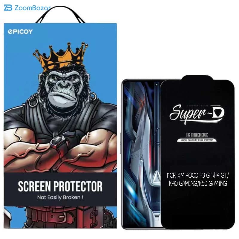 گلس اپیکوی مدل Super 5D مناسب برای گوشی موبایل شیائومی Poco F3 GT/ Poco F4 GT/ Redmi K40 Gaming / K50 Gaming — تصویر ۲
